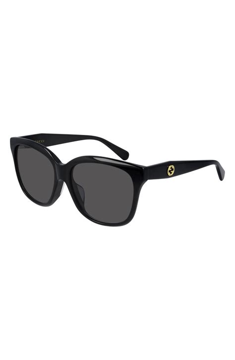 gucci 56mm square sunglasses women& 39|Gucci 56mm designer sunglasses.